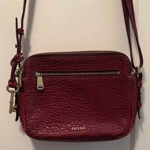Fossil Women's Piper Toaster Maroon Crossbody Bag
